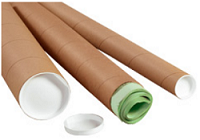CertBuy 16 Pack Kraft Mailing Tubes with Caps for Packaging Posters, 15.7  Inch Shipping Tubes for Mailing, Storing and Protecting Documents